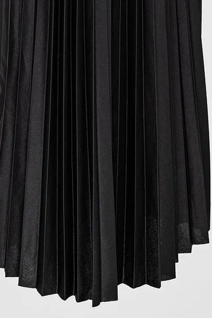 Дамска плисирана пола - черна - Emma-Поли-6Sense