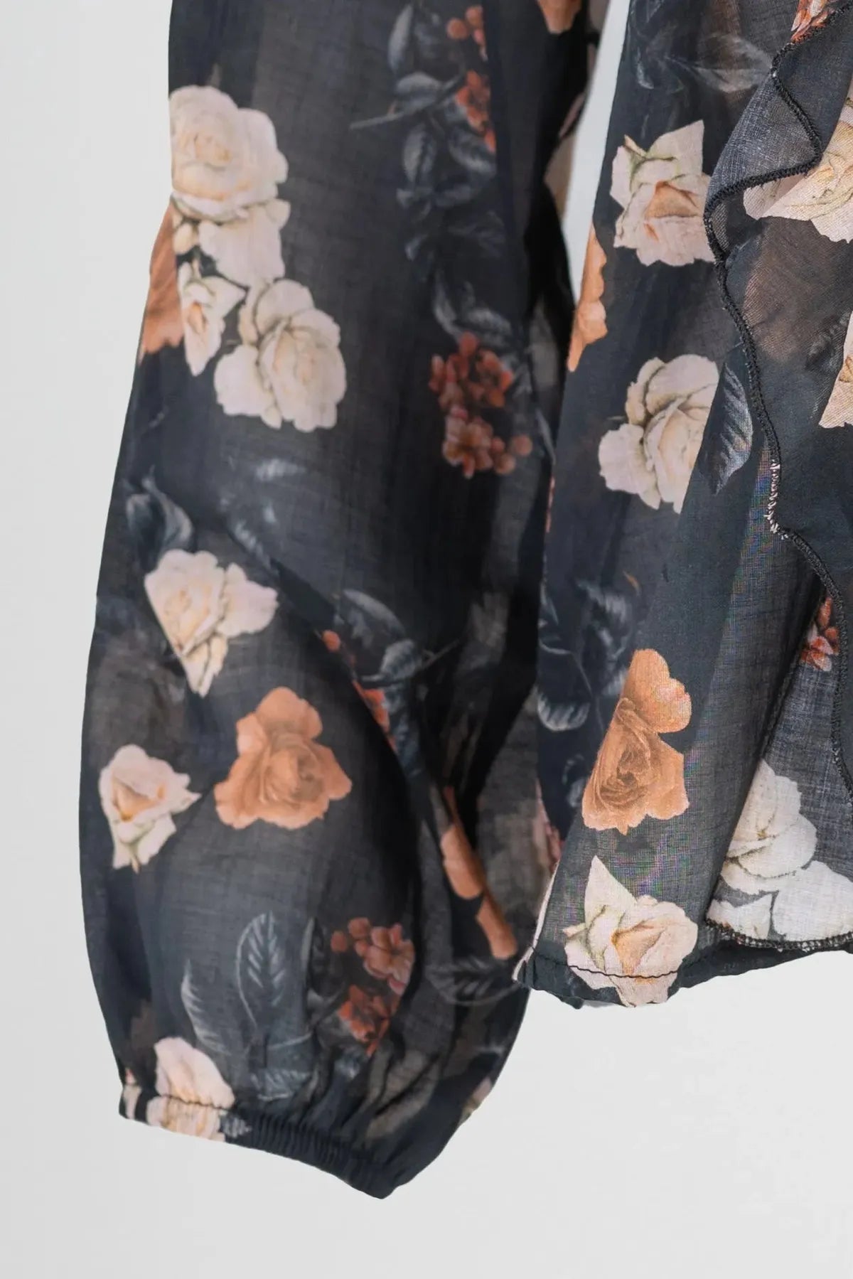 Дамска риза с жабо - леко прозрачна - Amber Rose-6Sense