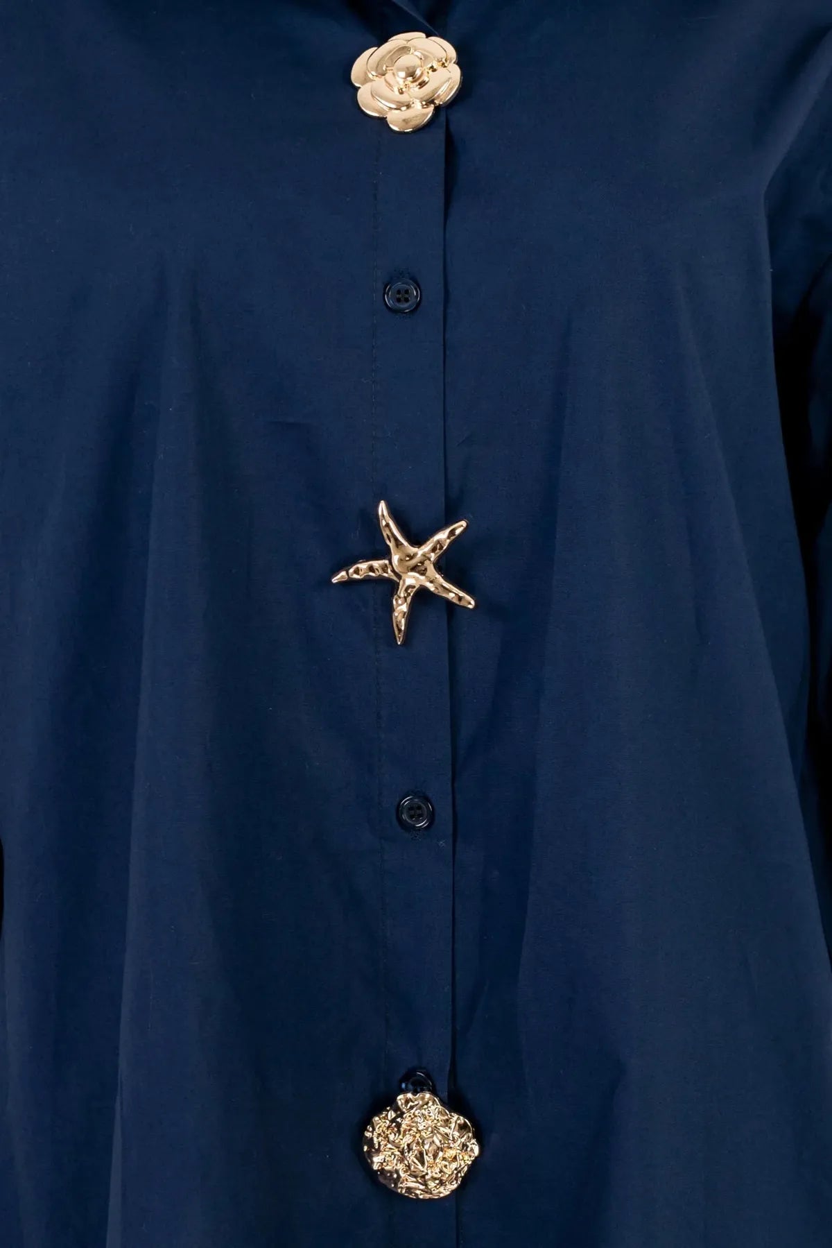 Дамска риза в тъмносиньо - Navy Charm-ризи-6Sense