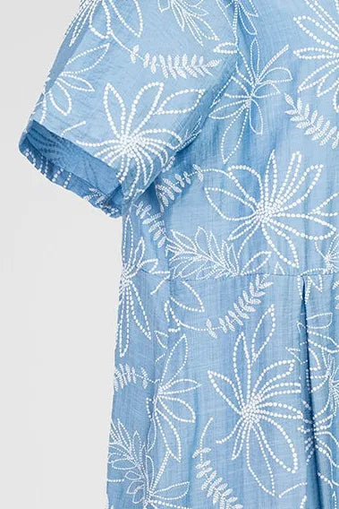 Дамска рокля с флорален принт - Plus size - Flora Flow-рокли-6Sense