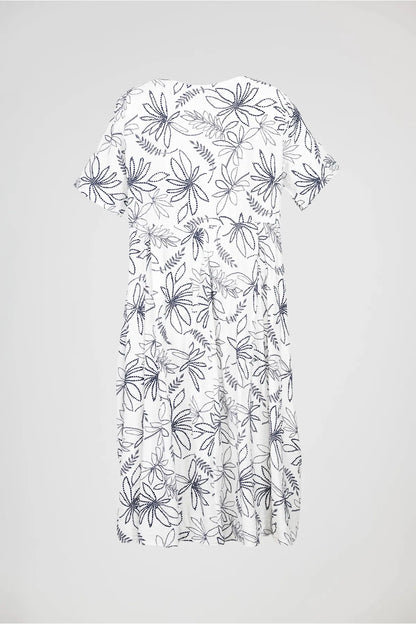 Дамска рокля с флорален принт - Plus size - Flora Flow-рокли-6Sense