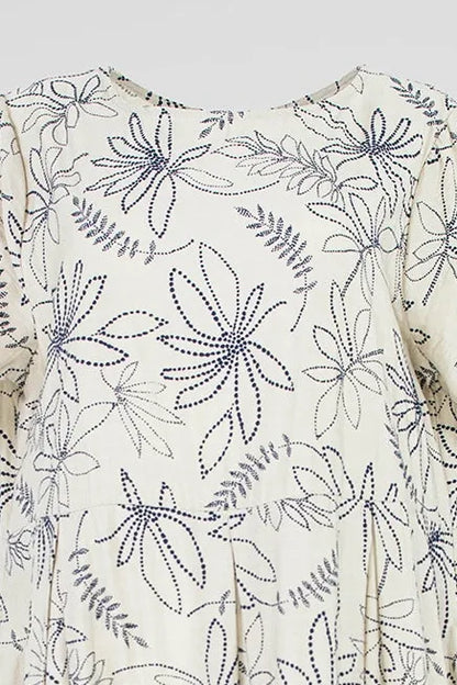 Дамска рокля в бежово - Plus size - Flora Flow-рокли-6Sense