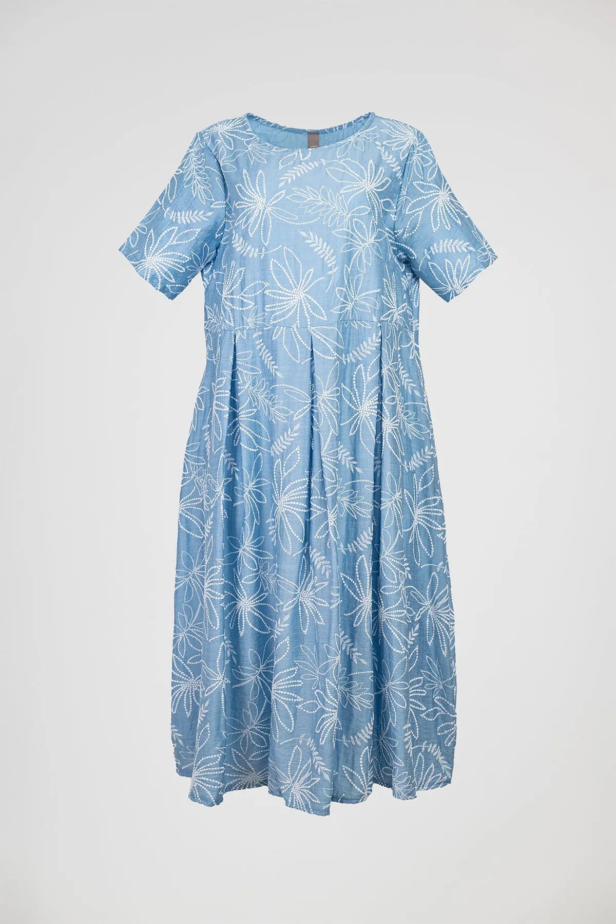 Дамска свободна рокля с флорален принт Flora Flow - до 4XL-рокли-6Sense