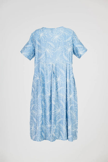 Дамска свободна рокля с флорален принт Flora Flow - до 4XL-рокли-6Sense