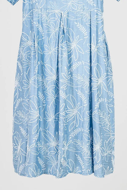 Дамска свободна рокля с флорален принт Flora Flow - до 4XL-рокли-6Sense