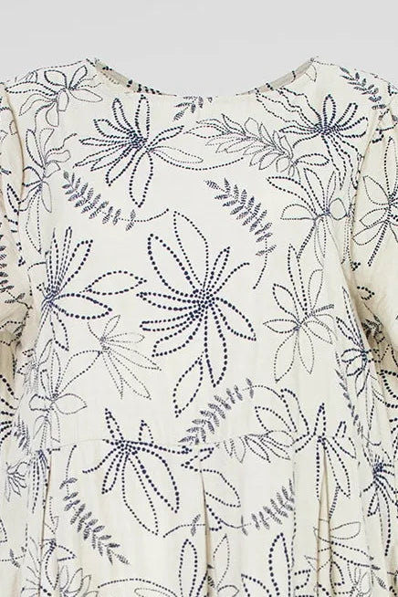 Дамска свободна рокля в бежово - Flora Flow – до 4XL-рокли-6Sense