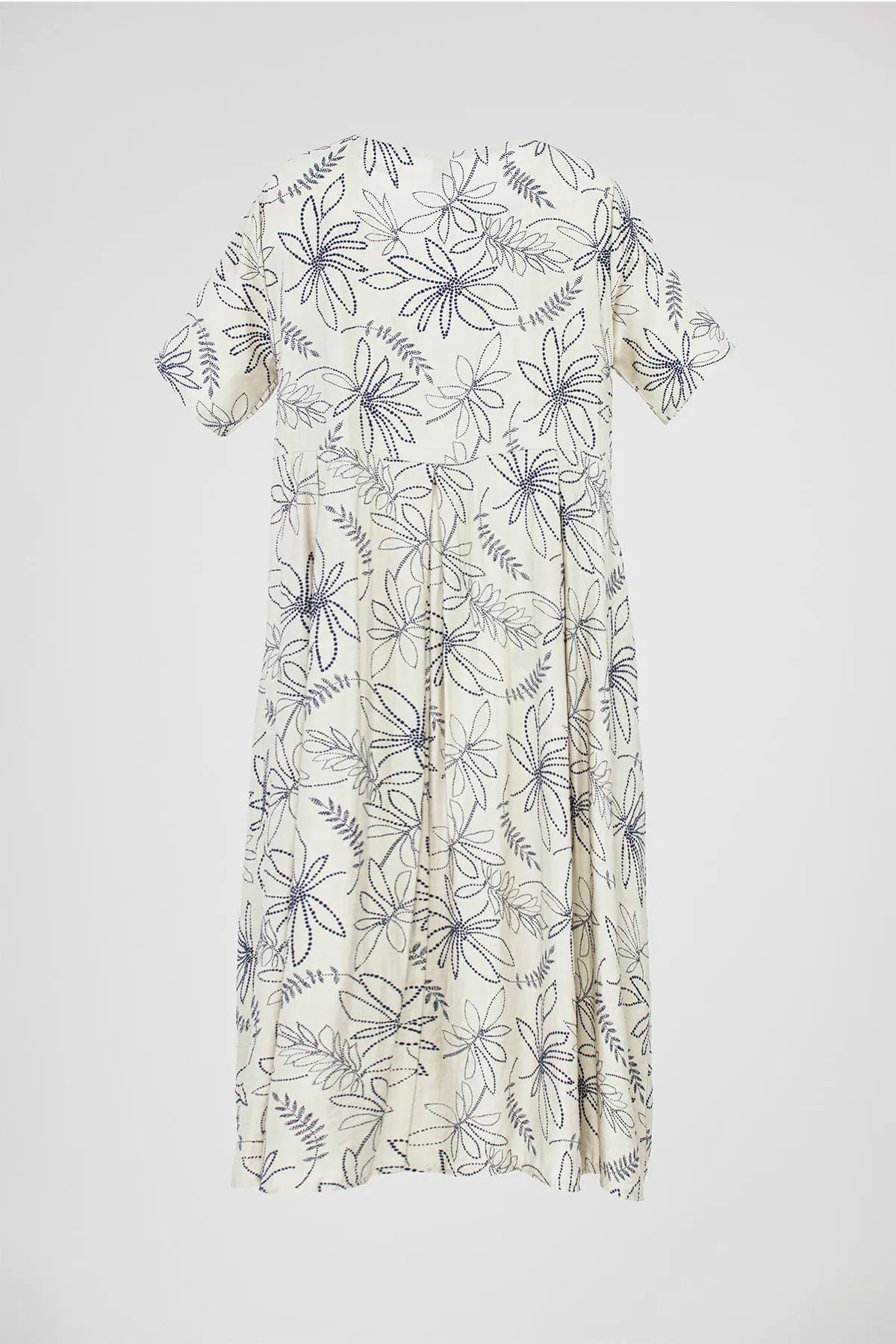 Дамска свободна рокля в бежово - Flora Flow – до 4XL-рокли-6Sense