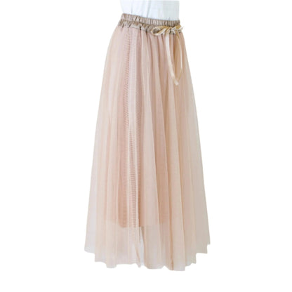 🌸 Desert wind – Ефирна пола с тюл в нежно бежово-розово