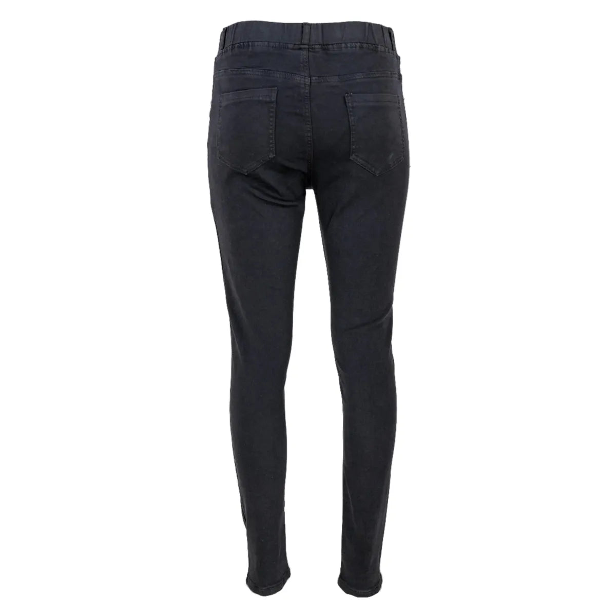 Дамски черни еластични дънки | колекция есен-зима-дънки-6Sense