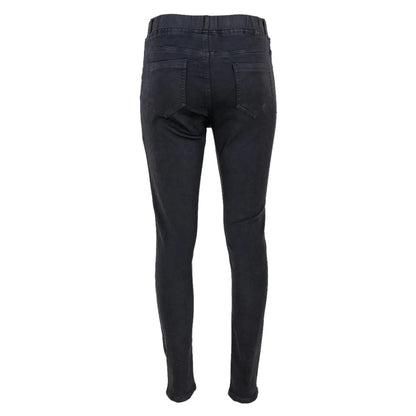 Дамски черни еластични дънки | колекция есен-зима-дънки-6Sense