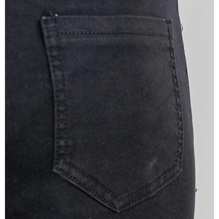 Дамски черни еластични дънки | колекция есен-зима-дънки-6Sense