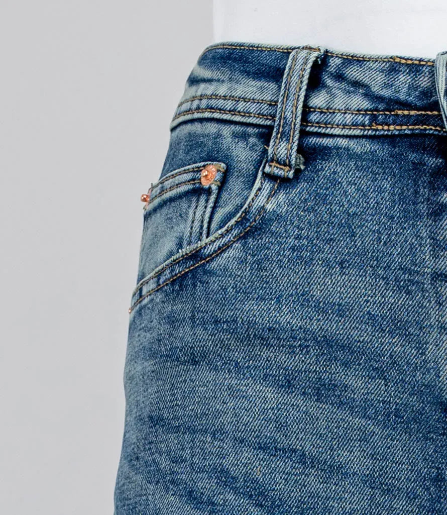 Дамски дънки с класическа форма - Ava-дънки-6Sense