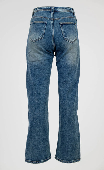 Дамски дънки с класическа форма - Ava-дънки-6Sense