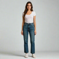 Дамски дънки с класическа форма | колекция есен-зима 6Sense