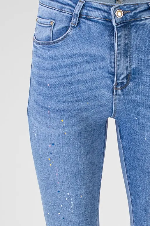 Дамски дънки с повдигащ ефект - Denim Splash-дънки-6Sense