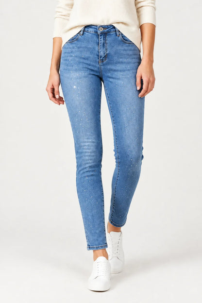 Дамски дънки с повдигащ ефект - Denim Splash-дънки-6Sense