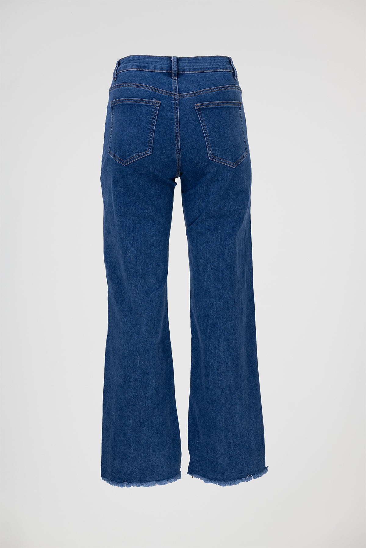 Дамски дънки с разкроен крачол – Blue Raw-дънки-6Sense