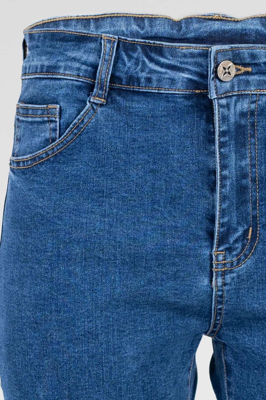 Дамски дънки с висока талия - удобен модел - Classic Fit-дънки-6Sense