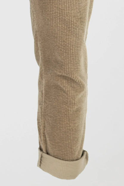 Дамски джинси - Sand Cord – бежов кадифен комфорт-джинси-6Sense