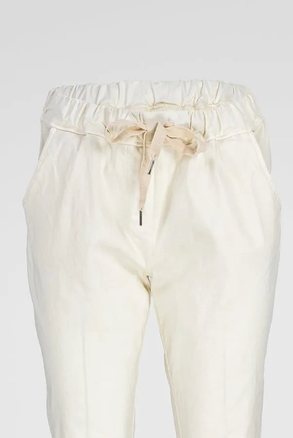 Дамски еластичен панталон - Easy-панталони-6Sense