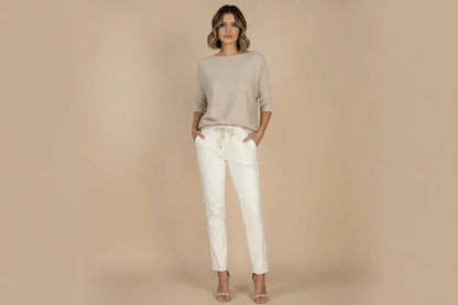 Дамски еластичен панталон - Easy-панталони-6Sense