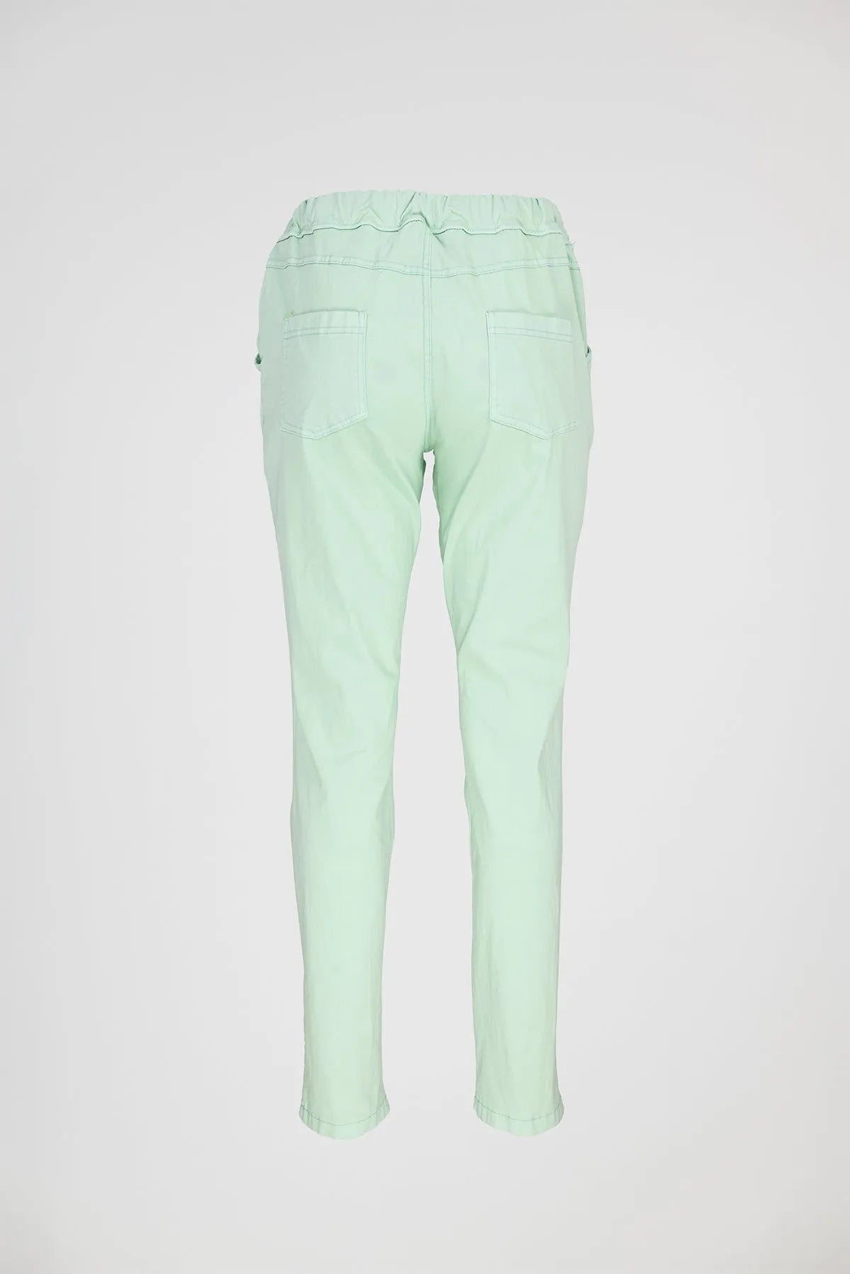 Дамски еластичен панталон мента - Easy-панталони-6Sense