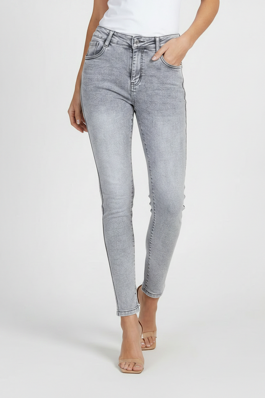 Дамски еластични дънки Plus Size - Silver Fit