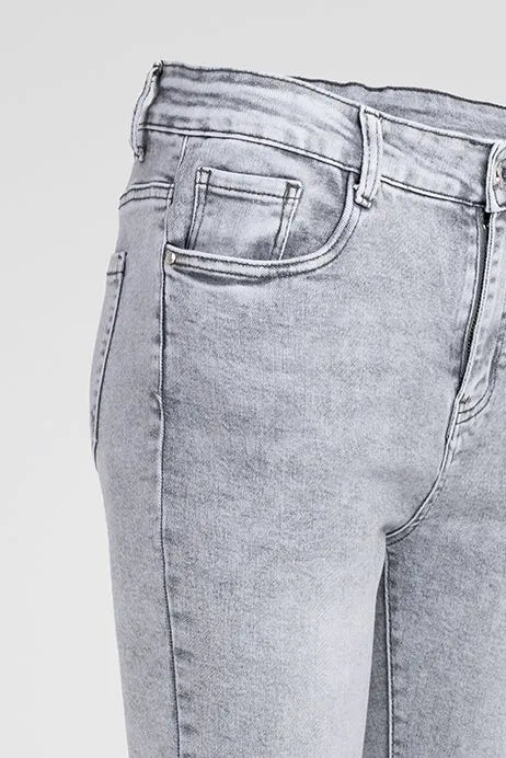 Дамски еластични дънки Plus Size - Silver Fit-дънки-6Sense