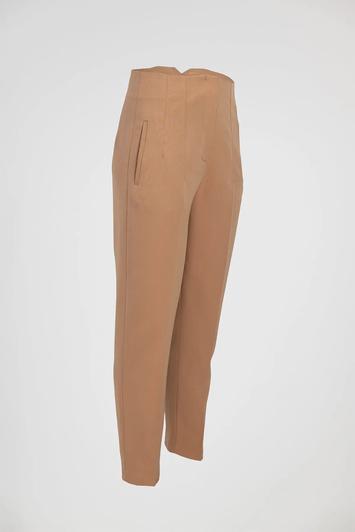 Дамски елегантен панталон с висока талия - Tailored Ease-панталони-6Sense