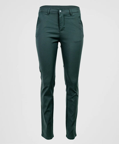Дамски елегантни панталони в тъмно зелено - True chic-панталони-6Sense