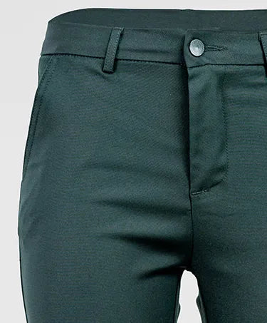 Дамски елегантни панталони в тъмно зелено - True chic-панталони-6Sense