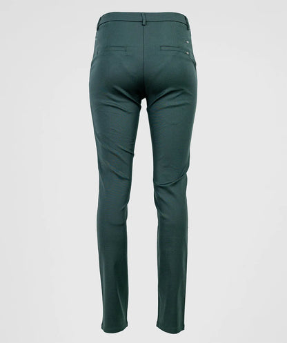 Дамски елегантни панталони в тъмно зелено - True chic-панталони-6Sense