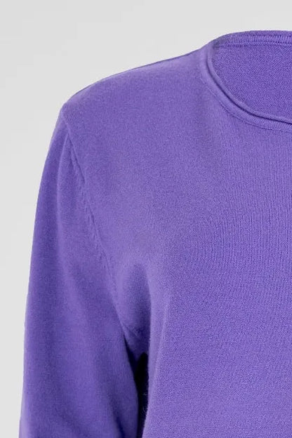 Дамски фин пуловер в лилаво - Essential Soft-пуловери-6Sense