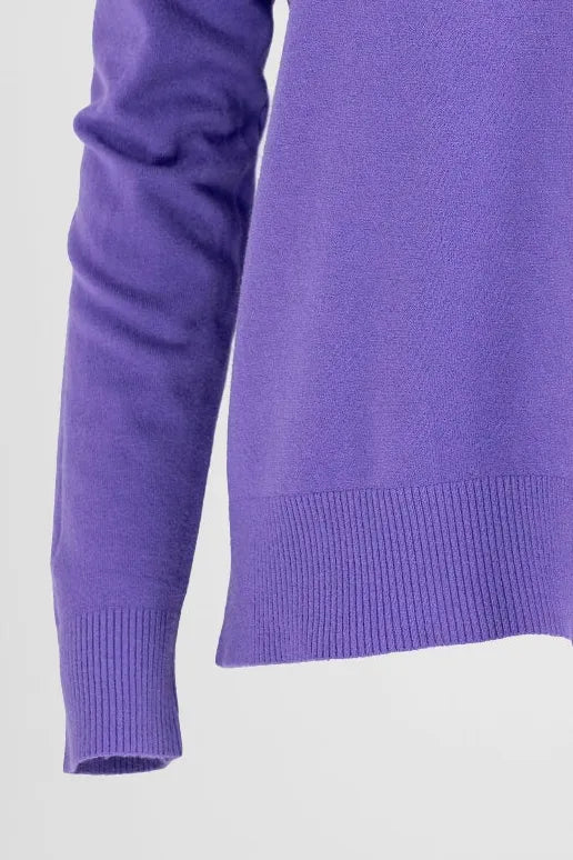 Дамски фин пуловер в лилаво - Essential Soft-пуловери-6Sense