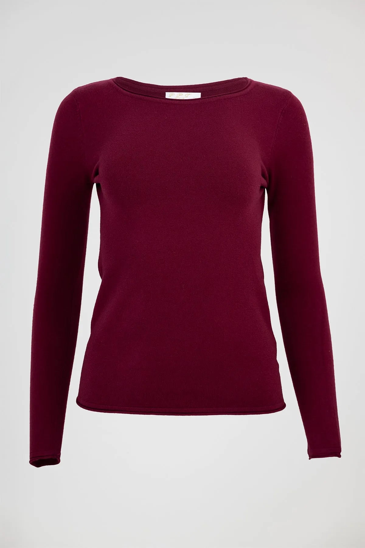 Дамски фин пуловер - Wine Touch-пуловери-6Sense