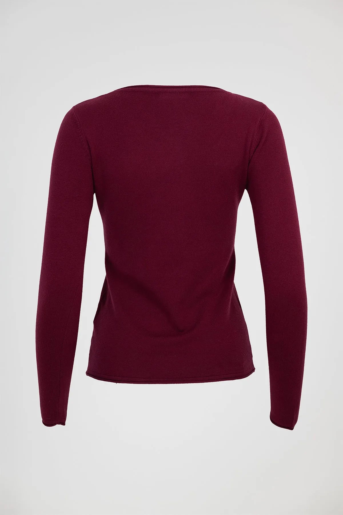 Дамски фин пуловер - Wine Touch-пуловери-6Sense