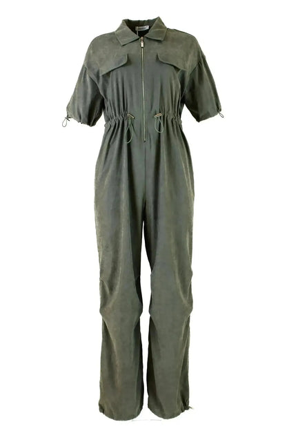 Дамски гащеризон с цип и регулируема талия | колекция есен-зима-гащеризони-6Sense