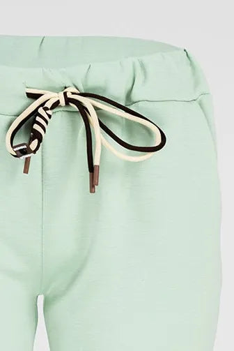 Дамски комплект мента със суичър и панталон - Sunny Zip Set-комплекти-6Sense