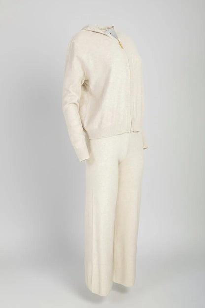 Дамски комплект от фино плетиво в екрю - Azure-комплекти-6Sense