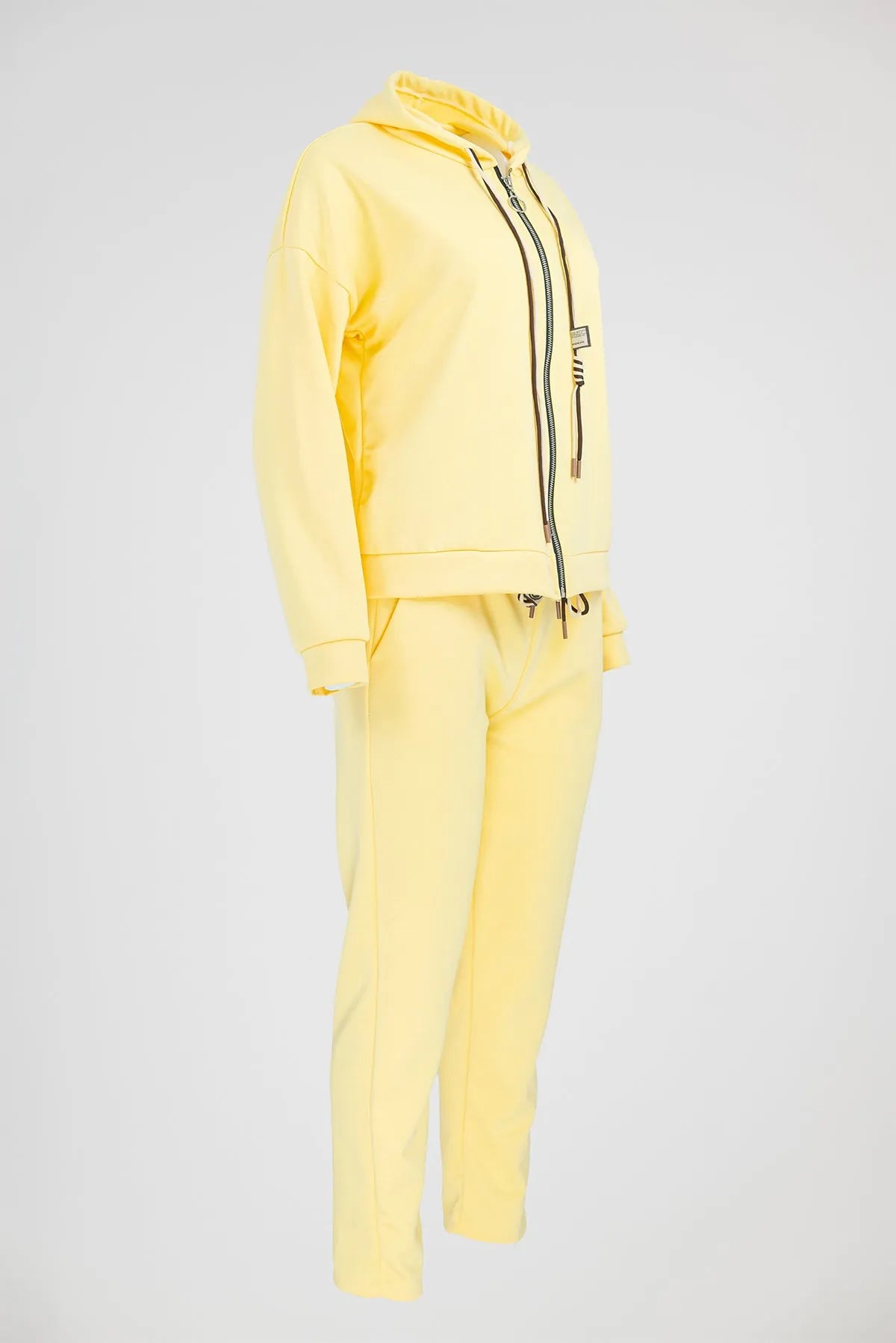 Дамски комплект със суичър с цип и панталон - Sunny Zip Set-комплекти-6Sense