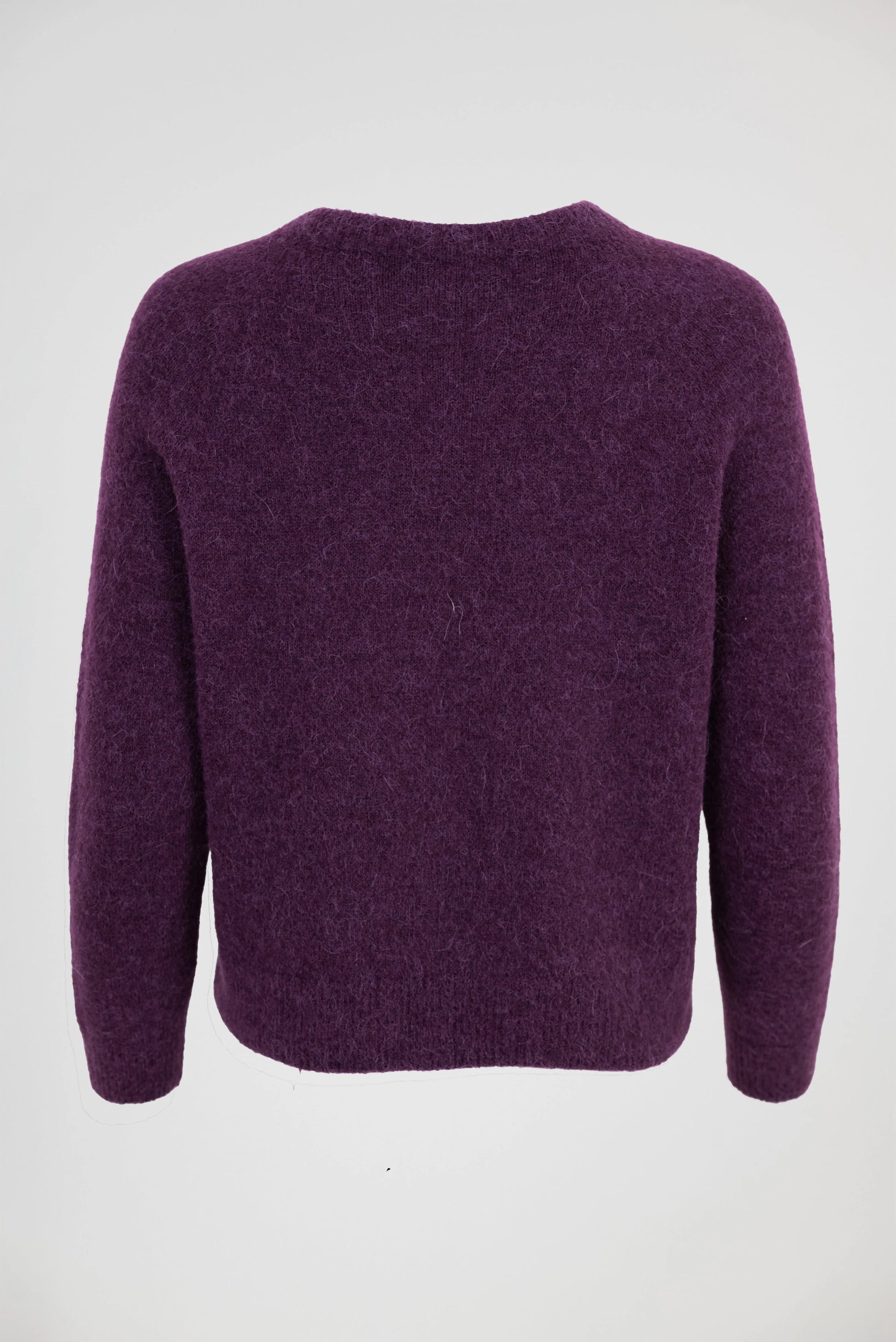 Дамски мек пуловер - алпака вълна в лилав нюанс – Purple Alpaca Soft-пуловери-6Sense