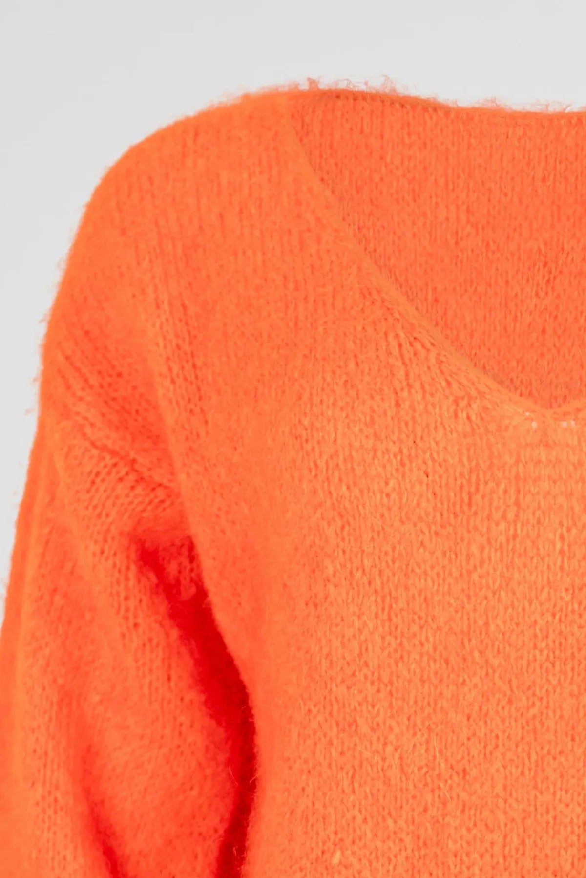 Дамски мохер пуловер - оранжев - Mohair Glow-6Sense