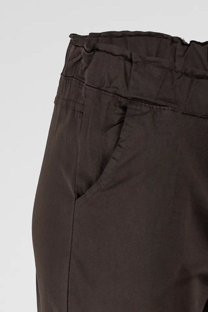 Дамски памучен панталон с еластична талия до 3XL - Cocoa Ease-панталони-6Sense
