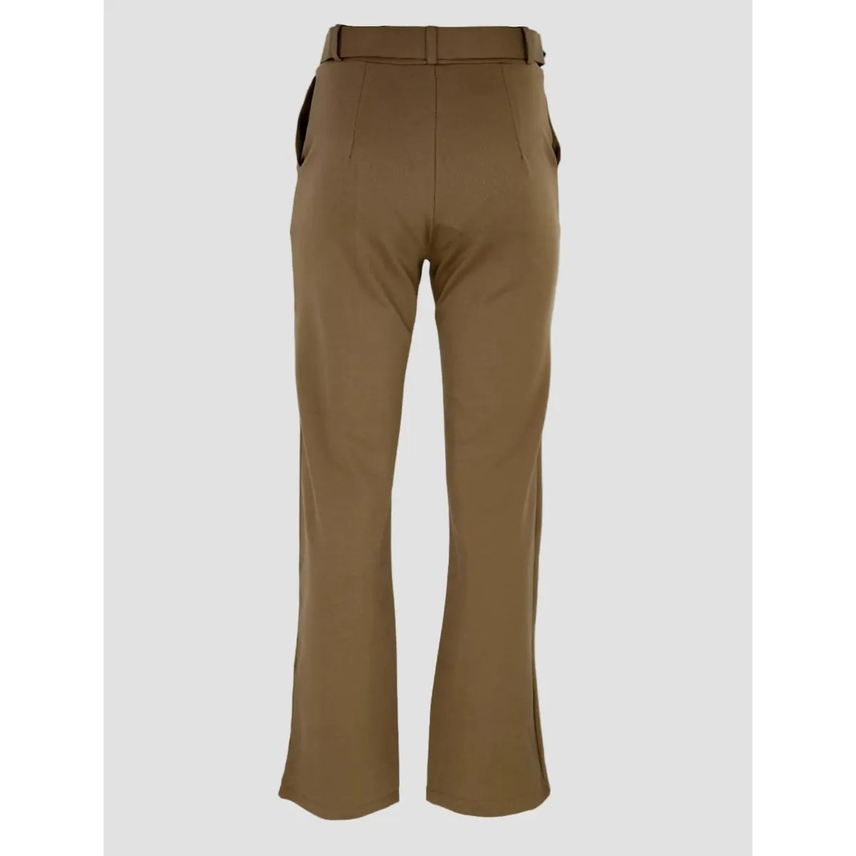 Дамски панталон с колан в цвят камел | колекция есен-зима 6Sense