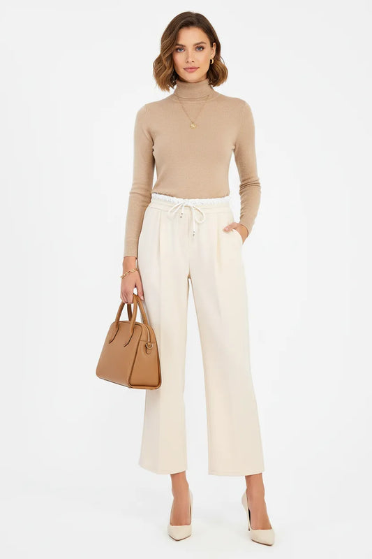 Дамски панталон с ластик и връзки - FREYA | Колекция есен-зима 6Sense