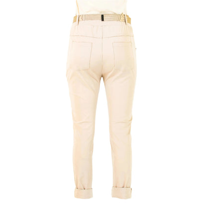 Капучино дамски панталони с колан Made with Love – Нежна елегантност с топъл акцент ☕✨