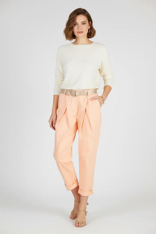 Дамски панталони с колан и еластична талия – Peach Breeze