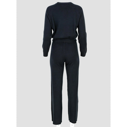 Дамски плетен комплект в черно - ефектни ръкави | колекция есен-зима-комплекти-6Sense