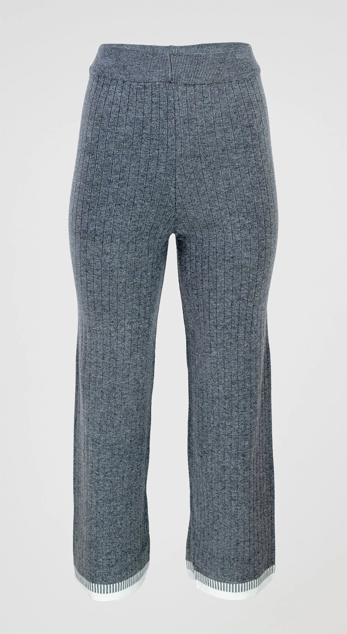 Дамски плетен рипсен комплект блуза и панталон - Sara-комплекти-6Sense