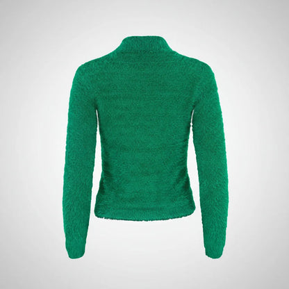 Дамски пуловер полу поло | Колекция Есен–Зима-пуловери-6Sense